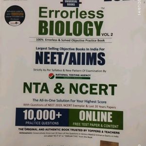 Errorless Biology  MCQ  for Neet