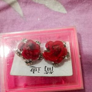 A Beautiful Red Earring