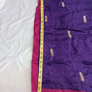 🎉50% OFF🎉Golden Zari Leaf Work Purple Dupatta