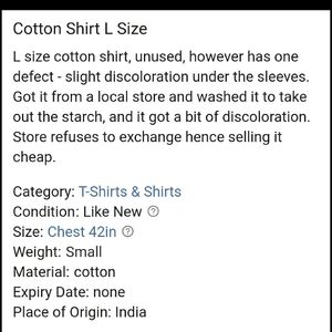 Cotton Shirt For men 🚹