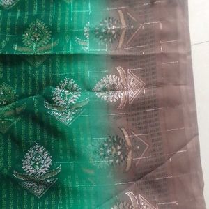 Glass Threads Work Saree