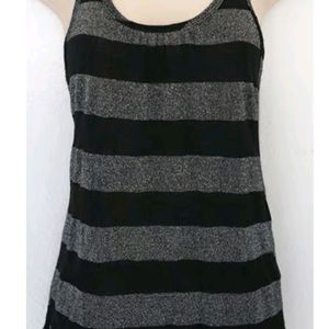 Womens Lurex Rugby Stripe Tank