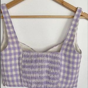 Zara Lavender Crop Top Size s