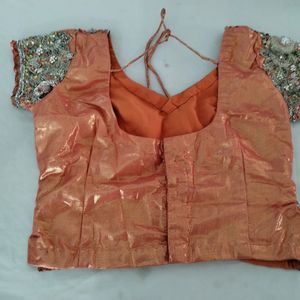 Orange Embroidery Printed Lehanga Choli (Women)