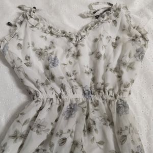 coquette floral frill dress