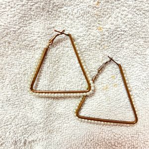 Triangle Pearl Earrings