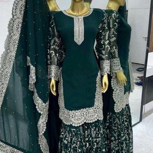 Beautiful Sharara Pakistani set  All Size