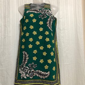 Zara Mini Green Printed Dress