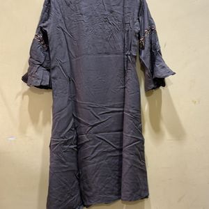 Neerus Grey Kurta Size XL