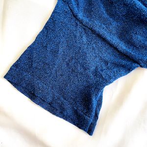 Pinterest Knitted Shinny Oversized Royal Blue Top