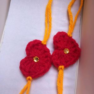 ❤️ HEART SHAPE CROCHET RAKHI