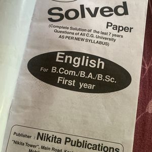 1st Year Nikita Solved Papers