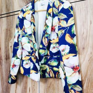 Floral Design Coat Size-34