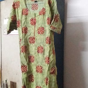 Kurti Free Size Light Green Colour