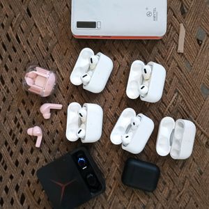 7 earbuds + 1 power bank Non QC