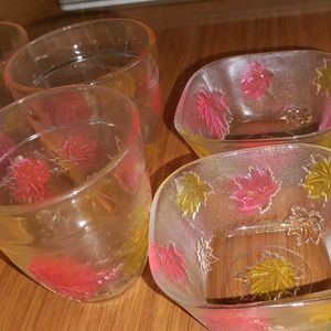 Set of 4 Bowl And Glasses