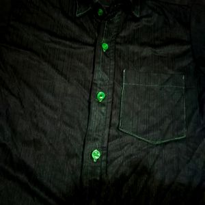 Green And Black Shades Colour Shirt