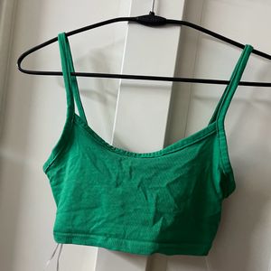 Croped Bralette Green Tank Top