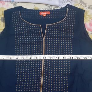 NAVY BLUE KURTI / TUNIC ( M SIZE )