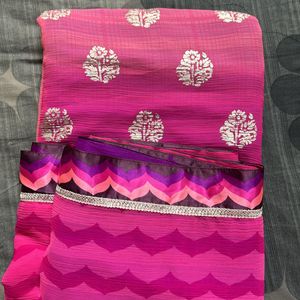 Four Sarees Combo With Blouse Pices