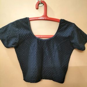 Navy Blue Stretchable Blouse