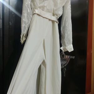 Cream Color Jumpsuit Dress For 34 Bust