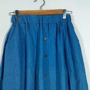 Blue Casual Skirt (Women's)