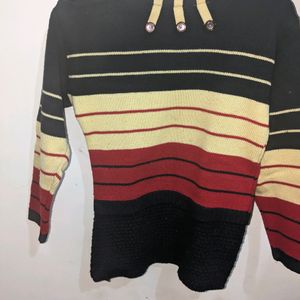 Strips Sweater For Girls