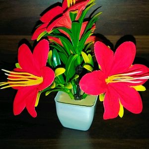 Flowers Plant With Pot (Artificial) 2pc