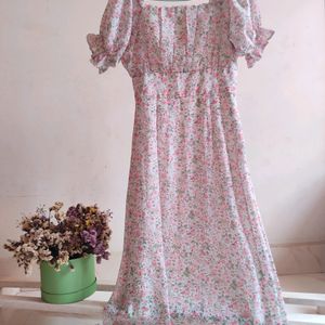 A Line Floral Dress