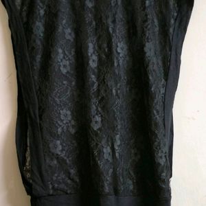 Unused Black Net Top