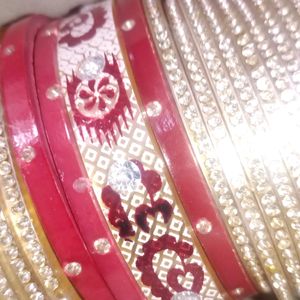 New Bridal Bangles With Pair Of Stone Bangle