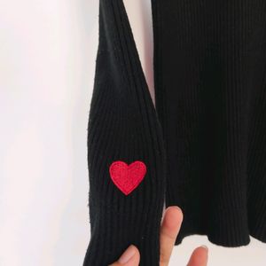 Black High Neck Sweater For Winter Wear