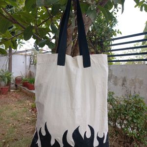 New Black Flames Tote Bag