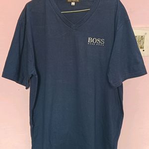 HUGO BOSS Navy Blue Men's Tshirt