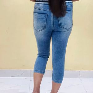 Denim High Waist Capri