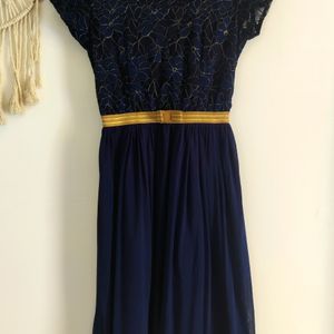 Dark Blue Lace Dress