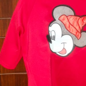 Red micky mouse top