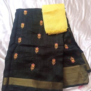 Fancy Saree With Blouse Piece