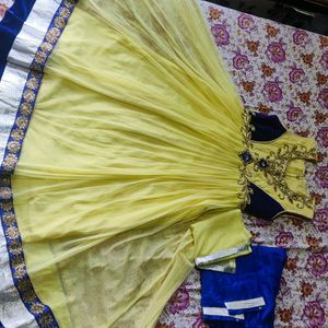 Lime Yellow Anarkali Set