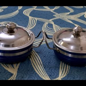 Set Of 2 Serving Dishes With Lids