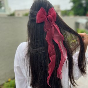 5 Pc Organza Bow Hairclip