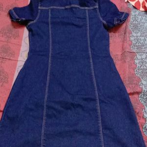 Blue denim dress, bust- 36 inches