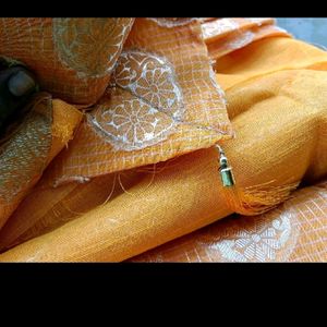 Golden Zarie Work Saree