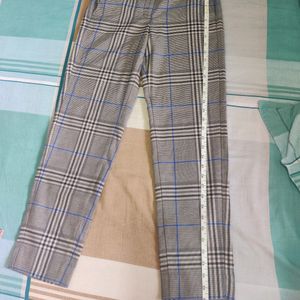 MS Formal check Print Pant