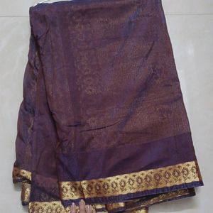 Dark Purple Saree💫