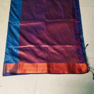 Multi colour Banaras silk Copper Design saree