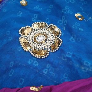 Bandhej Rajasthani Saree Attractive Work