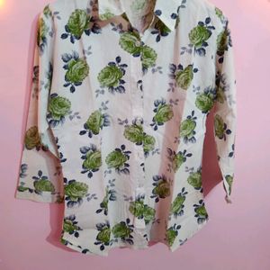 Printed White Shirt For Women