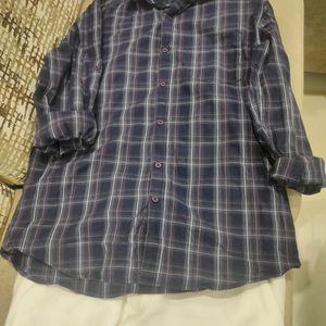 Highlander Checked Shirt Navy Blue